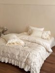 Cream Vine Ruffle Bedding Set