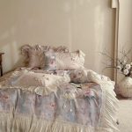 Watercolor Floral Ruffle Bedding Set